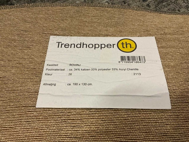 Trendhopper rovinj vloerkleed 190x130cm - afbeelding 4 van  5