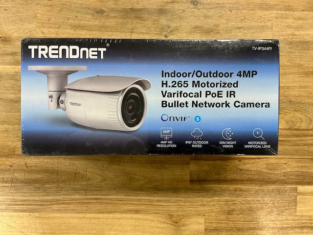 Trendnet tv-ip344pi indoor/outdoor 4mp bullet network camera - afbeelding 1 van  2