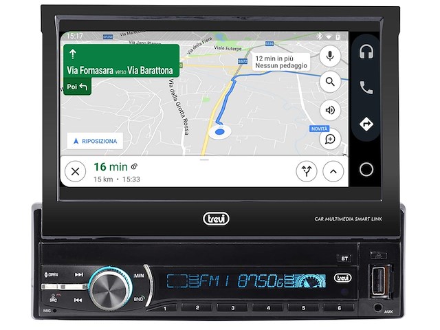 Trevi mdv6380 autoradio mirror link display dab dab+ fm bluetooth aux - afbeelding 1 van  6