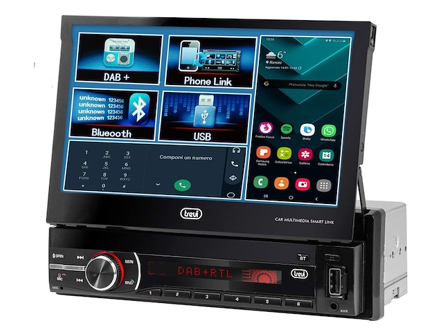 Trevi mdv6380 autoradio mirror link display dab dab+ fm bluetooth aux - afbeelding 2 van  6