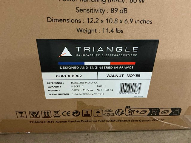 Triangle borea bro2 walnut 2-delige speakerset - afbeelding 4 van  4