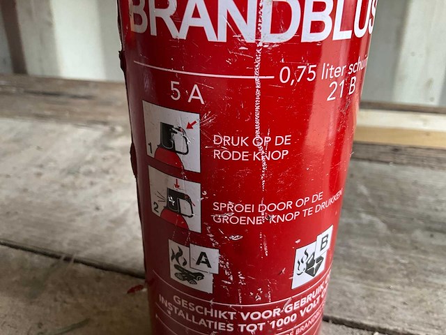 Trias schuim 0,75 liter brandblusser (2x) - afbeelding 2 van  5