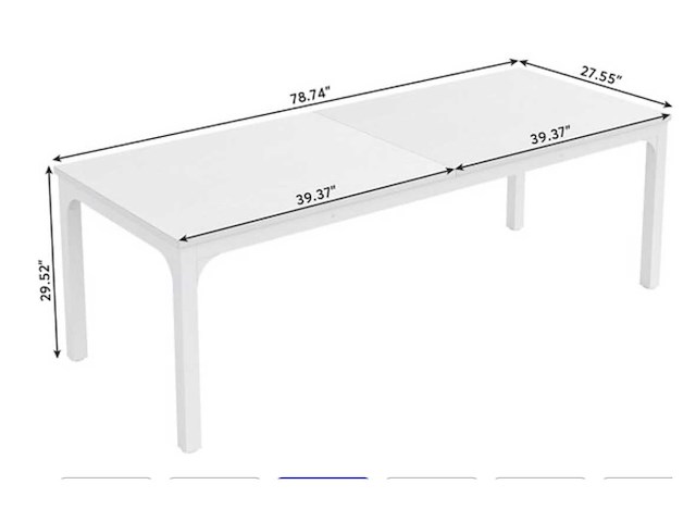 Tribesigns - dubbel lang bureautafel - afbeelding 3 van  4