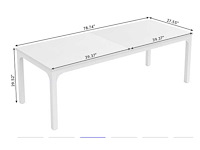 Tribesigns - dubbel lang bureautafel - afbeelding 3 van  4