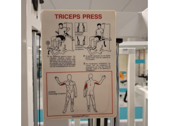 Triceps press technogym - afbeelding 7 van  12