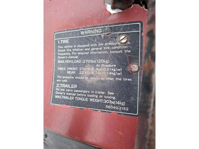 Trike, kawasaki, 185cc, rood - afbeelding 13 van  21