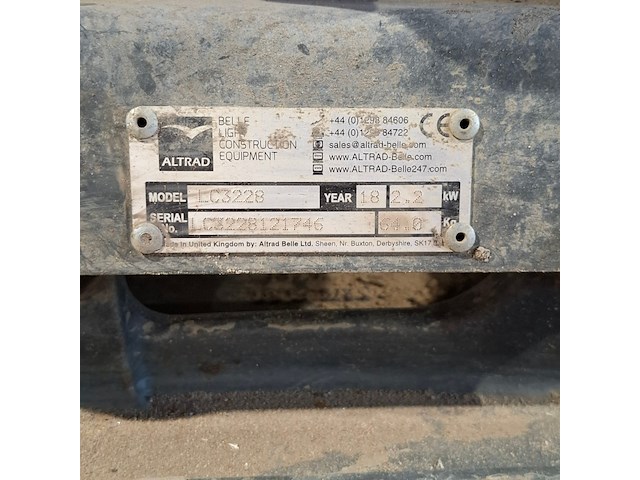 Trilplaat - 11kn - benzine altrad belle, pclx 320, bouwjaar 2018 - afbeelding 9 van  10