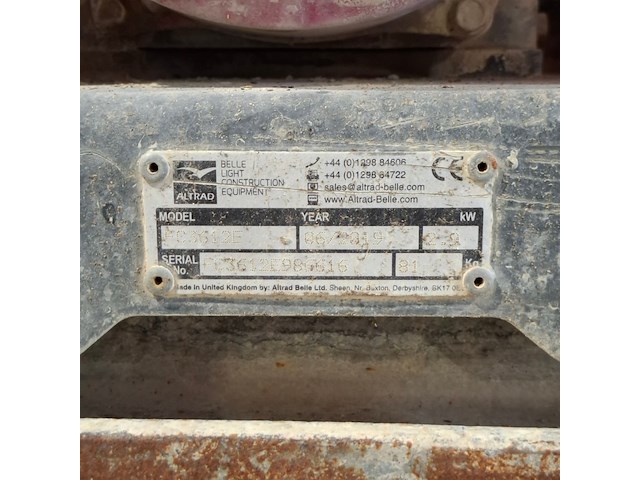 Trilplaat - 16kn - benzine altrad belle, pcx 12/36, bouwjaar 2019 - afbeelding 4 van  7