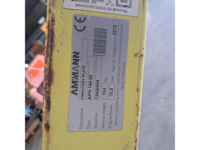 Trilplaat 100kn diesel, ammann, aph100-20, 2018 - afbeelding 5 van  20