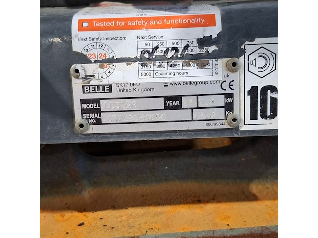 Trilplaat 11kn benzine, altrad belle, pclx 320, 2014 - afbeelding 2 van  10