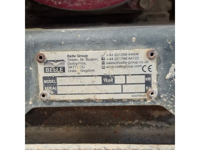 Trilplaat 16kn benzine altrad belle, pcx 12/36, bouwjaar 2015 - afbeelding 4 van  7