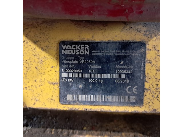 Trilplaat 16kn benzine wacker neuson, vp2050a, bouwjaar 2018 - afbeelding 7 van  12