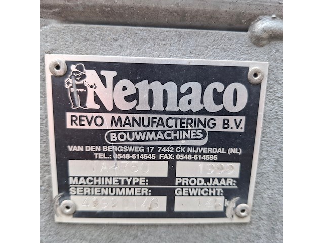 Trilplaat aanhanger, nemaco, ta 750, 1999 - afbeelding 13 van  13