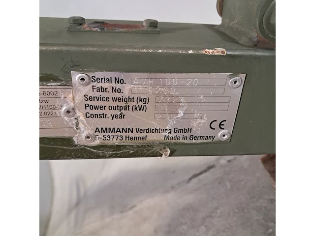 Trilplaat, ammann, avh 100-20, 2003 - afbeelding 4 van  18