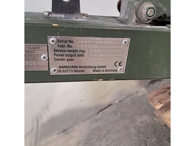 Trilplaat, ammann, avh 100-20, 2003 - afbeelding 4 van  18