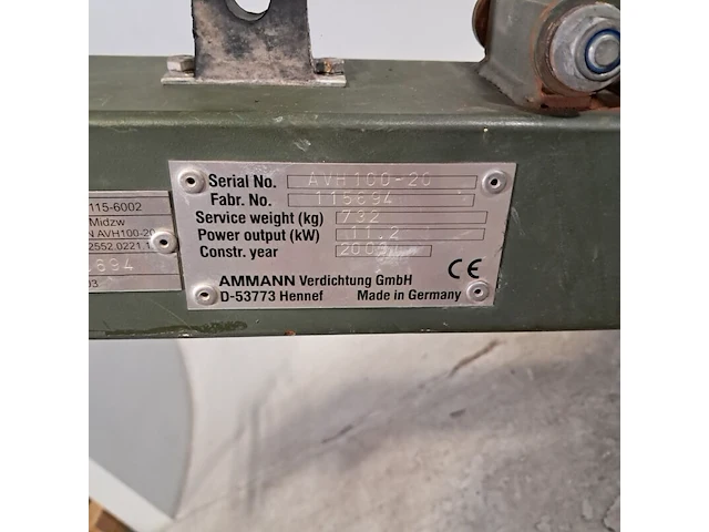 Trilplaat, ammann, avh 100-20, 2003 - afbeelding 8 van  17