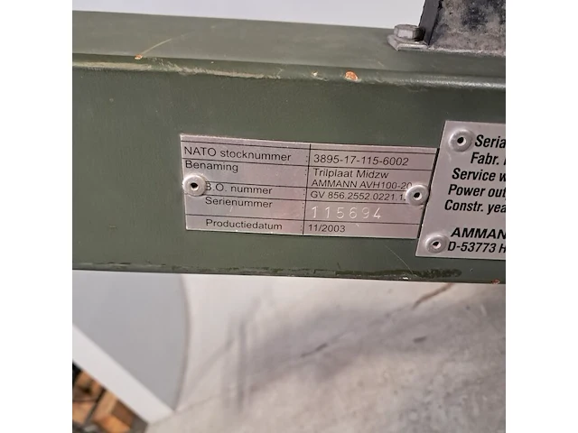 Trilplaat, ammann, avh 100-20, 2003 - afbeelding 9 van  17