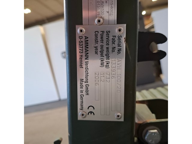 Trilplaat, ammann, avh 100/20, 2006 - afbeelding 10 van  19