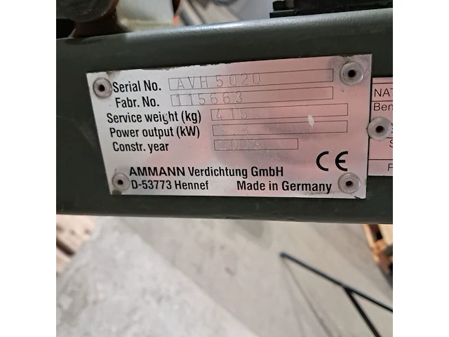 Trilplaat, ammann, avh 5020, 2003 - afbeelding 8 van  18