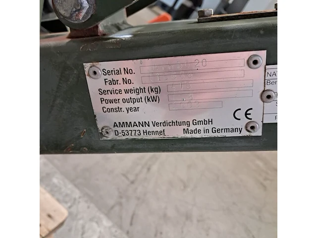 Trilplaat, ammann, avh 5020, 2003 - afbeelding 8 van  17