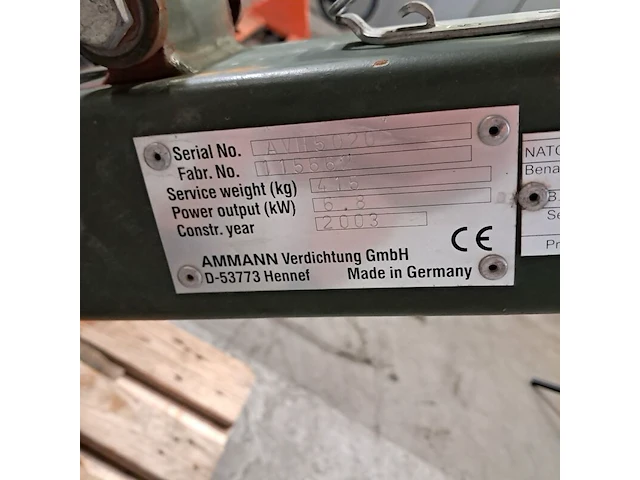 Trilplaat, ammann, avh 5020, 2003 - afbeelding 9 van  18