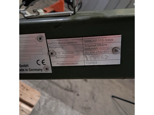 Trilplaat, ammann, avh 5020, 2003 - afbeelding 10 van  18
