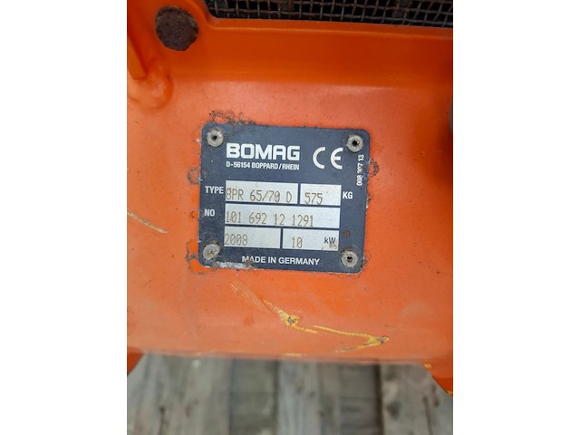 Trilplaat bomag, bpr 60/70 d, bouwjaar 2008 - afbeelding 6 van  11