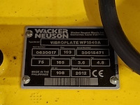 Trilplaat, wacker neuson, vibroplate wp1540a, 2012 - afbeelding 4 van  8