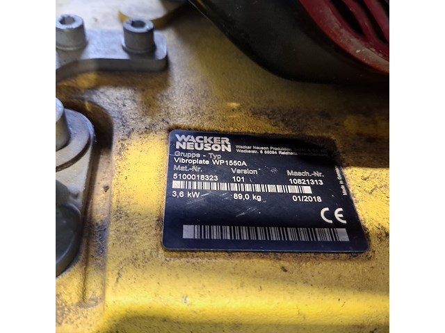 Trilplaat, wacker neuson, wp1550, geel, 2018 - afbeelding 6 van  9