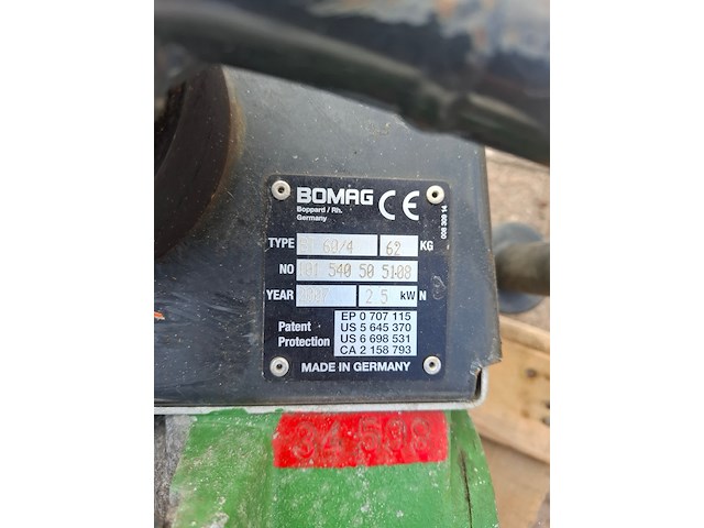 Trilstamper bomag, bt60/4, bouwjaar 2007 - afbeelding 3 van  7