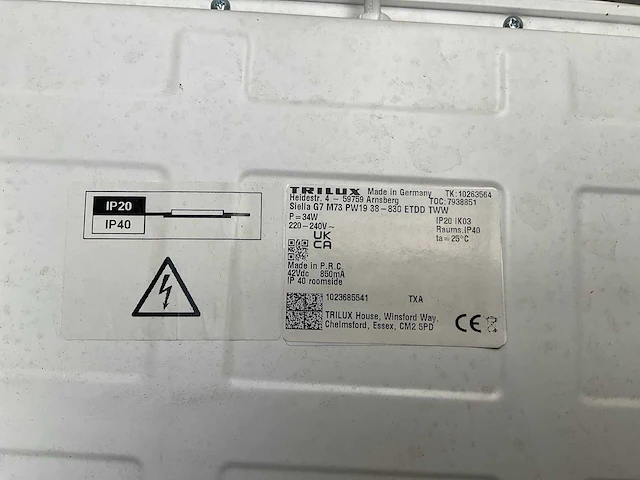 Trilux siella g7 m73 led-armatuur plafondverlichting (14x) - afbeelding 1 van  2