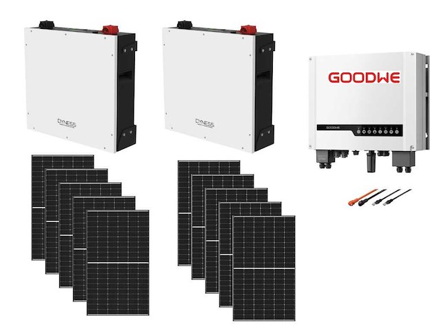 Trina - goodwe - dyness - set van 10 zonnepalen (440 wp) - omvormer met 10 kw batterij - afbeelding 1 van  19