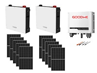 Trina - goodwe - dyness - set van 10 zonnepalen (440 wp) - omvormer met 10 kw batterij