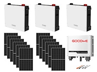 Trina + goodwe + dyness - set van 12 zonnepanelen (440 wp) omvormer met 15 kw batterij