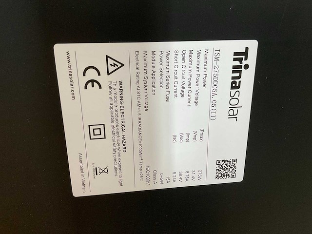 Trinasolar tsm-275dd05a.05 zonnepaneel (29x) - afbeelding 3 van  4