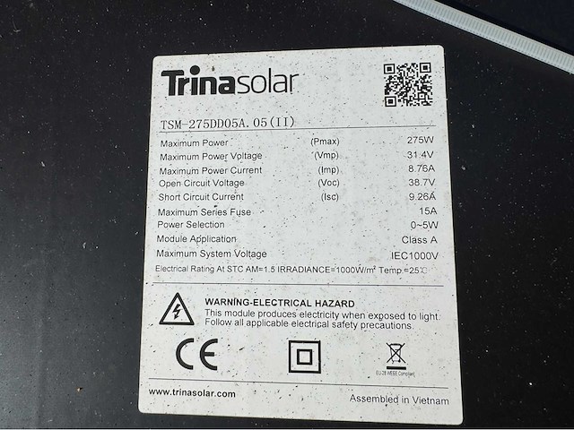 Trinasolar zonnepaneel met montage rails (9x) - afbeelding 9 van  11