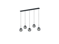 Trio balini hanglamp antraciet excl. 5x e14 28w - afbeelding 1 van  1