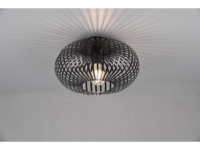 Trio leuchten johann plafondlamp 30cm 60w zwart - afbeelding 4 van  6