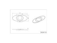 Trio plafondlamp galaxy 3000 lumen 57x23x4 cm staal antraciet - afbeelding 2 van  2