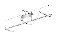 Trio sydney plafondlamp chroom incl. 1x smd 18 w extern dimbaar - afbeelding 2 van  3