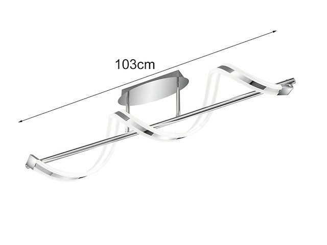 Trio sydney plafondlamp chroom incl. 1x smd 18 w - afbeelding 3 van  5