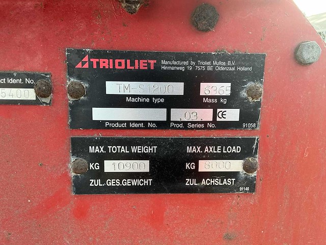 Triolet triomix s1200 (t/m-s1200) voermengwagen - afbeelding 2 van  26