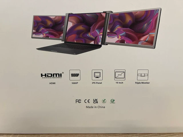 Triple-monitor uitbreiding voor laptops met tas - afbeelding 2 van  5