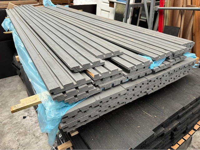 Triple rhombus grijs - 230 cm (40x) - afbeelding 3 van  3