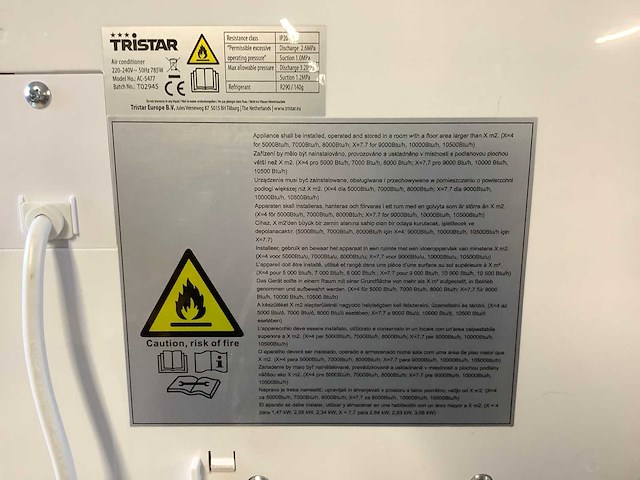 Tristar c-5477 7000btu airconditioning - afbeelding 6 van  7