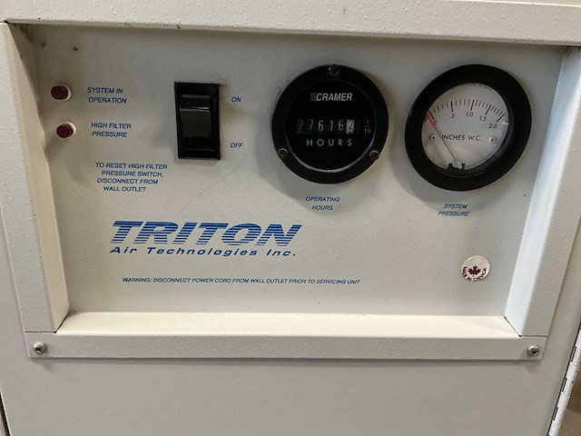 Triton airflow 1000 industriële afzuigunit - afbeelding 5 van  5