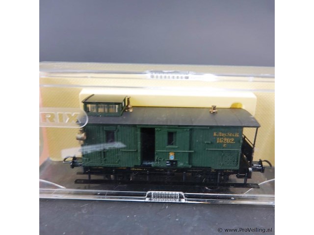 Trix beiers bagage- en conducteurswagen (packwagen) van de königlich bayerische staatseisenbahnen (k.bay.sts.b.) - afbeelding 2 van  3