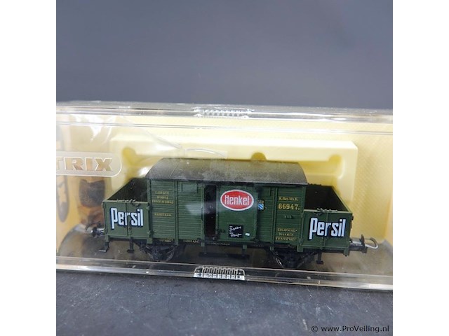 Trix gesloten goederenwagen ("kolonialwarenwagen") met persil- en henkel-opdruk van de koninklijk beierse staatsspoorwegen (k.bay.sts.b.) - afbeelding 2 van  3