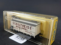 Trix goederen-/koelwagen met het opschrift "schultheiss brauerei" van de voormalige spoorwegmaatschappij k.p.e.v. (königlich preußische eisenbahn-verwaltung) - afbeelding 1 van  3