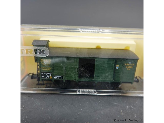 Trix goederenwagen (type gm) met remmershuis van de königlich bayerische staatsbahn (k.bay.sts.b.) - afbeelding 2 van  3